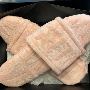 Versace pink slippers size 10